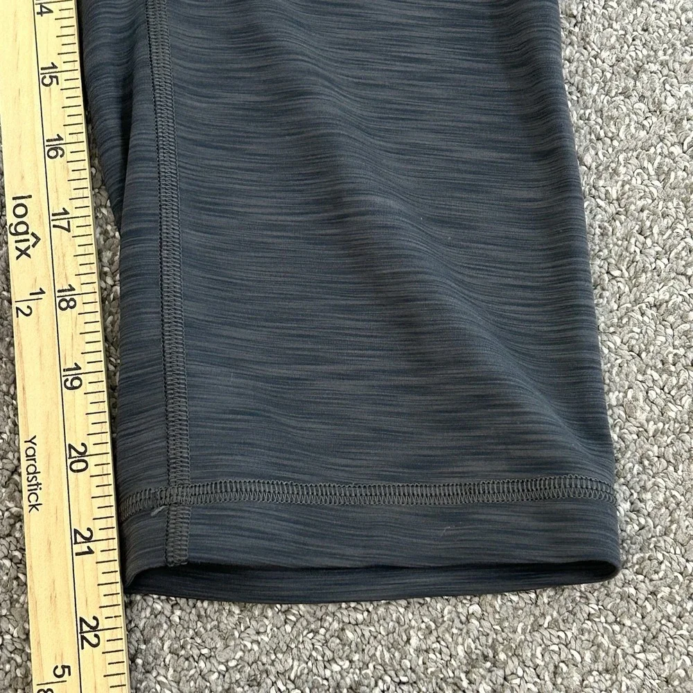 Lululemon Gray Wunder Under High Rise Crop Leggings Women's 12 Full-On Luon